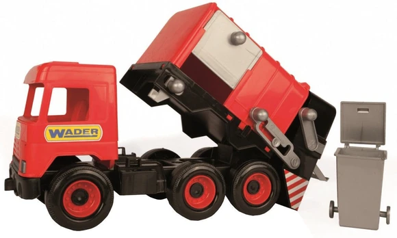 Sunkioji technika Wader Middle Garbage Truck 32113, raudona