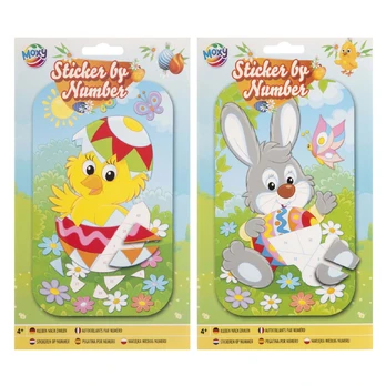 MOXY Easter sticker by numbers assort., 810045