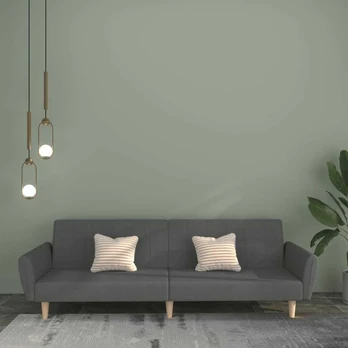 Dvivietė sofa-lova, šviesiai pilkos spalvos, audinys