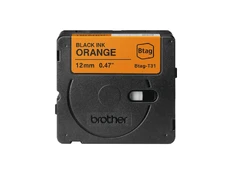 BROTHER BTAGT31 12MM Juodas ON Oranžinis TAPE kaina