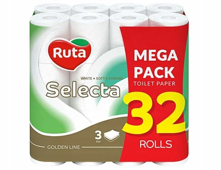 Tualetinis popierius 32vnt 3sl ruta selecta balta