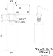 Dozatorius Kernau KSD 02 Chrome kaina