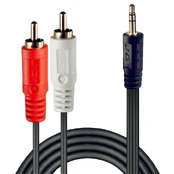GARSO KABELIS 2XRCA/3.5MM M/M 3M/35682 LINDY kaina