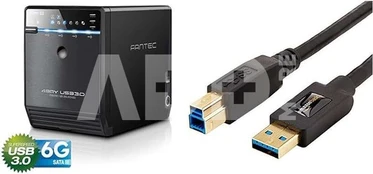 FANTEC QB-35US3-6G black 4x3,5 SATA HDD USB3.0 eSATA