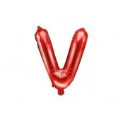 Folinis balionas Raidė "V" 35 cm, raudonas