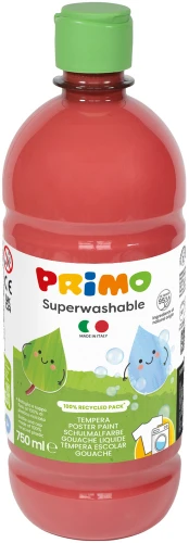 Dažai guašas Primo Superwashable, 750 ml, raudona sp., 1 sp.
