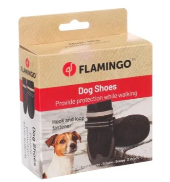 Batai šunims Flamingo Glea Black XL 8.2x7.7 cm, 2 vnt.