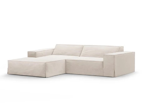 Modular Left Corner Sofa, "Jodie", 3 Seats, 224x166x70, Beige