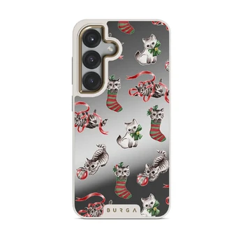 Merry Kitty - Samsung Galaxy S25 Case, Elite Mirror Light (Magnetic) / Gold