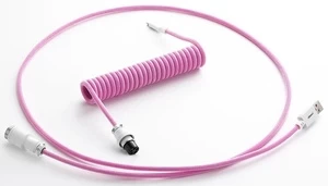 Klaviatūros laidas Cablemod Pro Coiled Keyboard Cable USB-C / USB Typ-A 150cm, rožinė