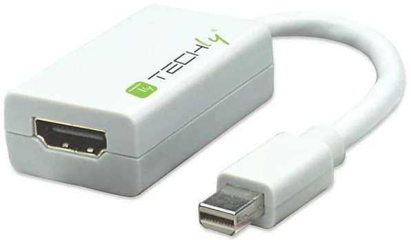Adapteris Techly Mini DisplayPort, HDMI, 0.15 m, balta