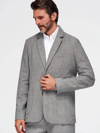 Švarkas vyrams Ombre OM-BLZB-0130, rudas