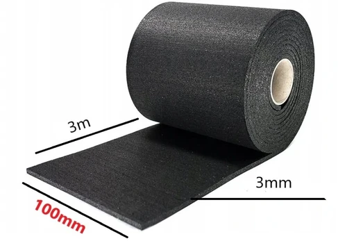 Akustinė juosta po balkiais guma 3000x100x3mm