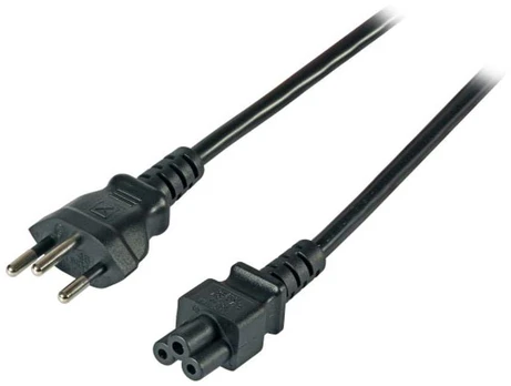 Kabelis zasilający EFB EFB Netzkabel Schweiz Typ 12 - C5 180°,sw,1.8m,3x0.75mm