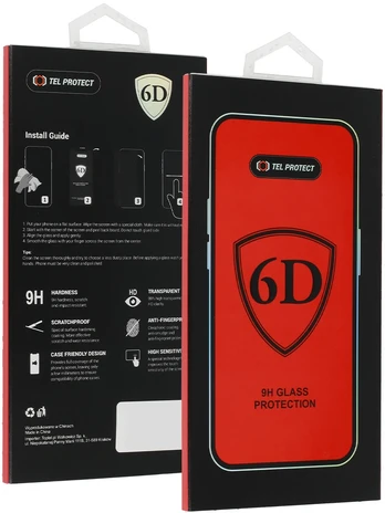 Tel Protect Full Glue 6D Tempered Glass for XIAOMI REDMI NOTE 15 Juodas
