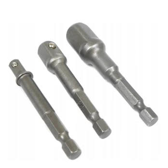 Adapterių rinkinys suktuvui 1/2" 1/4" 3/8" - 3vnt.