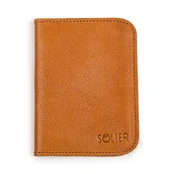 Brown leather wallet / passport holder SOLIER SW07 kaina