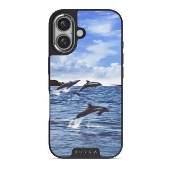 Retro Splash - iPhone 16 Case, Elite Dark (MagSafe) / Silver