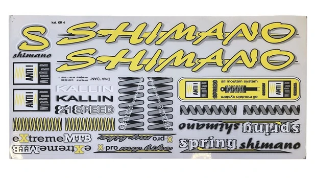 Dviračio rėmo lipdukai KR-4 SHIMANO
