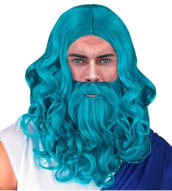 Widmann Mėlyna Neptune perukas ir barzda