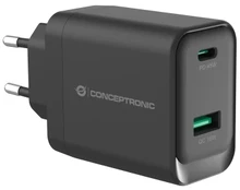 CONCEPTRONIC LadegerĂ¤t 2Port GaN USB-C/-A 45WPD3.0/PPS sw