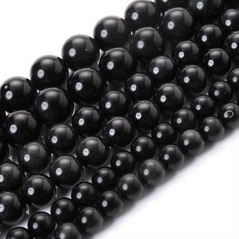 Obsidiano karoliukai, 8mm/0.31in(45-48pcs)