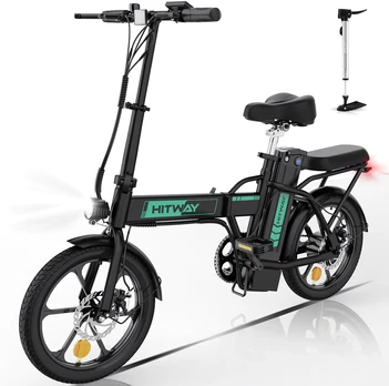 Elektrinis dviratis Hitway BK3S, 20", 250W, 10,4Ah, juodas