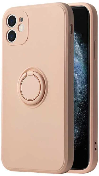 Dėklas Vennus silikoninis Ring skirtas Apple iPhone 14 Pro Max Light rožinės spalvos