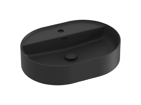 Praustuvas Ravak Ceramic Slim Shelf O 55, juodas matinis