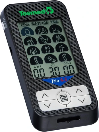 TESMED elektrostimuliatorius Trio 6.5 TENS ir EMS su 36 programomis bei 40 intensyvumo lygių
