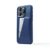 Mujjo iPhone 15 Pro Max Wallet Leather Case - Monaco Blue kaina