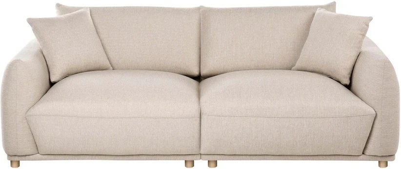 Beliani Trivietė sofa JUBEK, smėlio spalvos