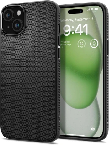 [Užsakomoji prekė] Dėklas iPhone 15 Plus - Spigen Liquid Air - Matte Juodas