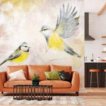 Artgeist Fototapetas - Watercolor Tit - Third Variant