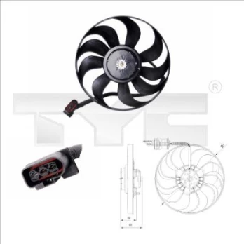 Ventiliatorius, radiatoriaus TYC 837-0022