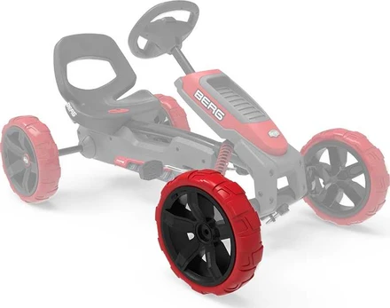 Berg Wheel juodas-red 10x2,5 front right