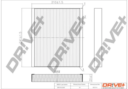 Filtras, salono oras Dr!ve+ DP1110.12.0041