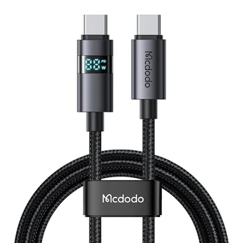 MCDODO LAIDAS SU EKRANU USB-C GREITO ĮKROVIMO USB TIPO C 5A 100W 1M