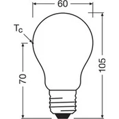 OSRAM LED lemputė matinė E27 3,8W 4000K 806lm dim
