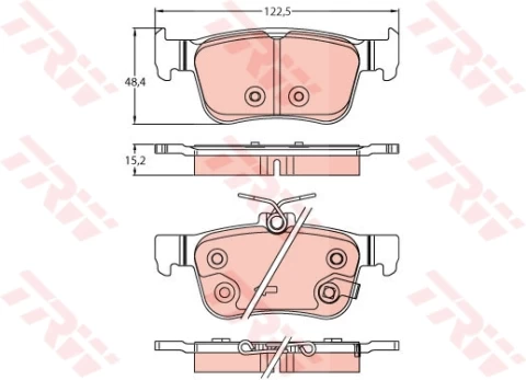 TRW GDB2256 Brake pad set