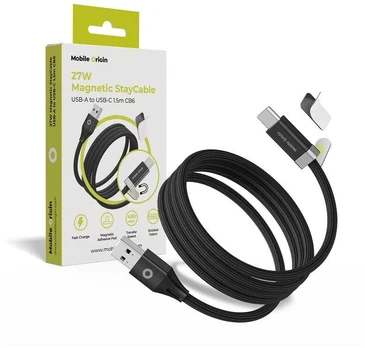 Dėklas Mobile Origin 27W Magnetic StayCable USB-C to USB-A 1.5m CB6