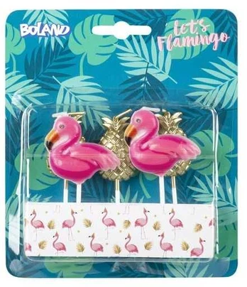 Boland Party Partners B.V. Flamingo og Ananas kagelys