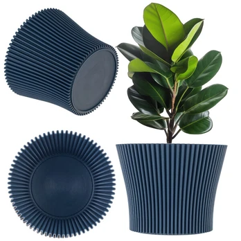 Vazono dėklas KADAX, tamsiai mėlynas, plastikinis, 11 cm