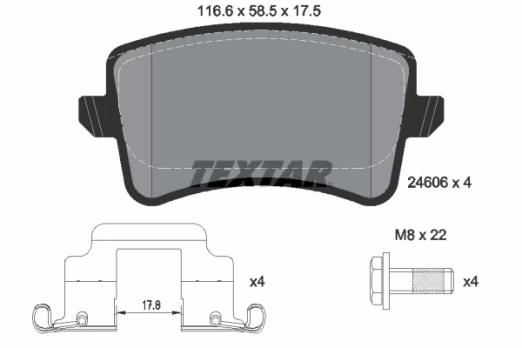 TEXTAR 2460602 Brake pad set