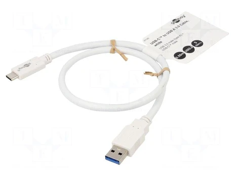 Cable | USB 3.0 | USB A plug,USB C plug | 0.5m | white | 5Gbps