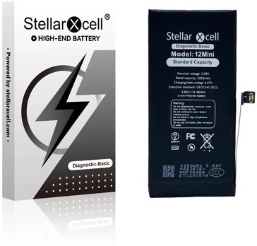 Akumuliatorius StellarXcell Diagnostic Apple iPhone 12 mini 2227mAh (Standart Capacity + HQ Copy BMS)