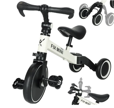 Triratis balansinis dviratukas Trike Fix, baltas