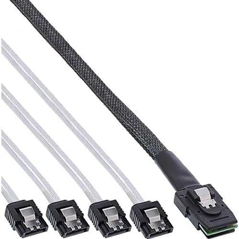 InLine FF 8087 - SATA x4, 0,75m, Baltas (27620A)