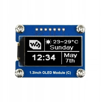 SilverStone Oled 1.3" 64×128 baltas ekranas Sh1107