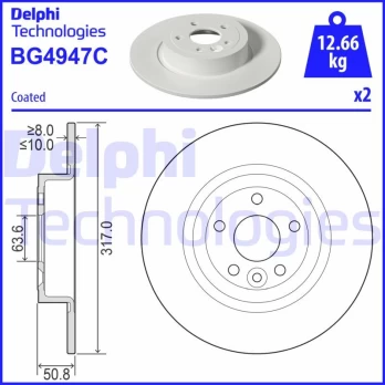 DELPHI BG4947C Brake Disc